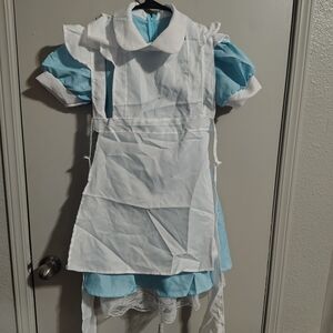 Blue and White Kids Costume
